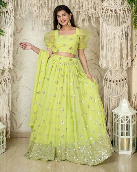 Buy Green Lehenga Choli Sets for Women by Fabpixel Online