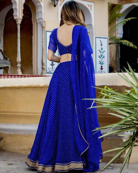 Royal Blue Raw Silk Zari And Sequins Heavy Embroidery Work Lehenga Set |  Raw silk lehenga, Designer lehenga choli, Silk lehenga