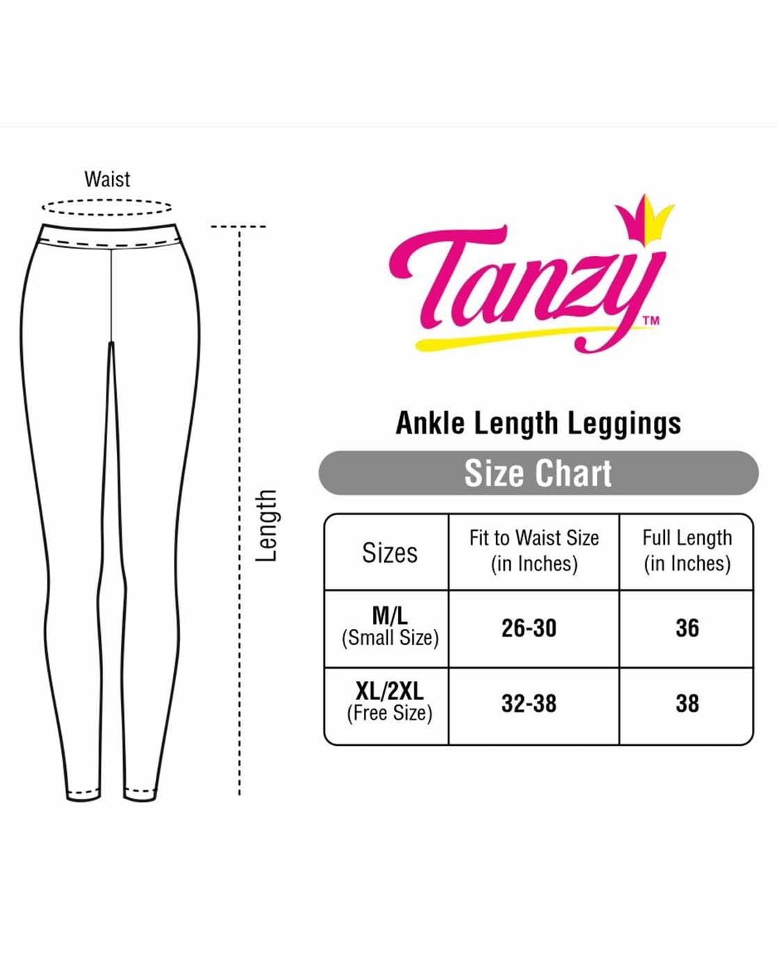 Leggings Size Chart – BSPActive