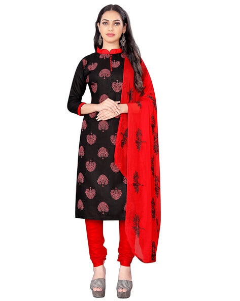 Women Printed Unstitched Dress Material Price in India