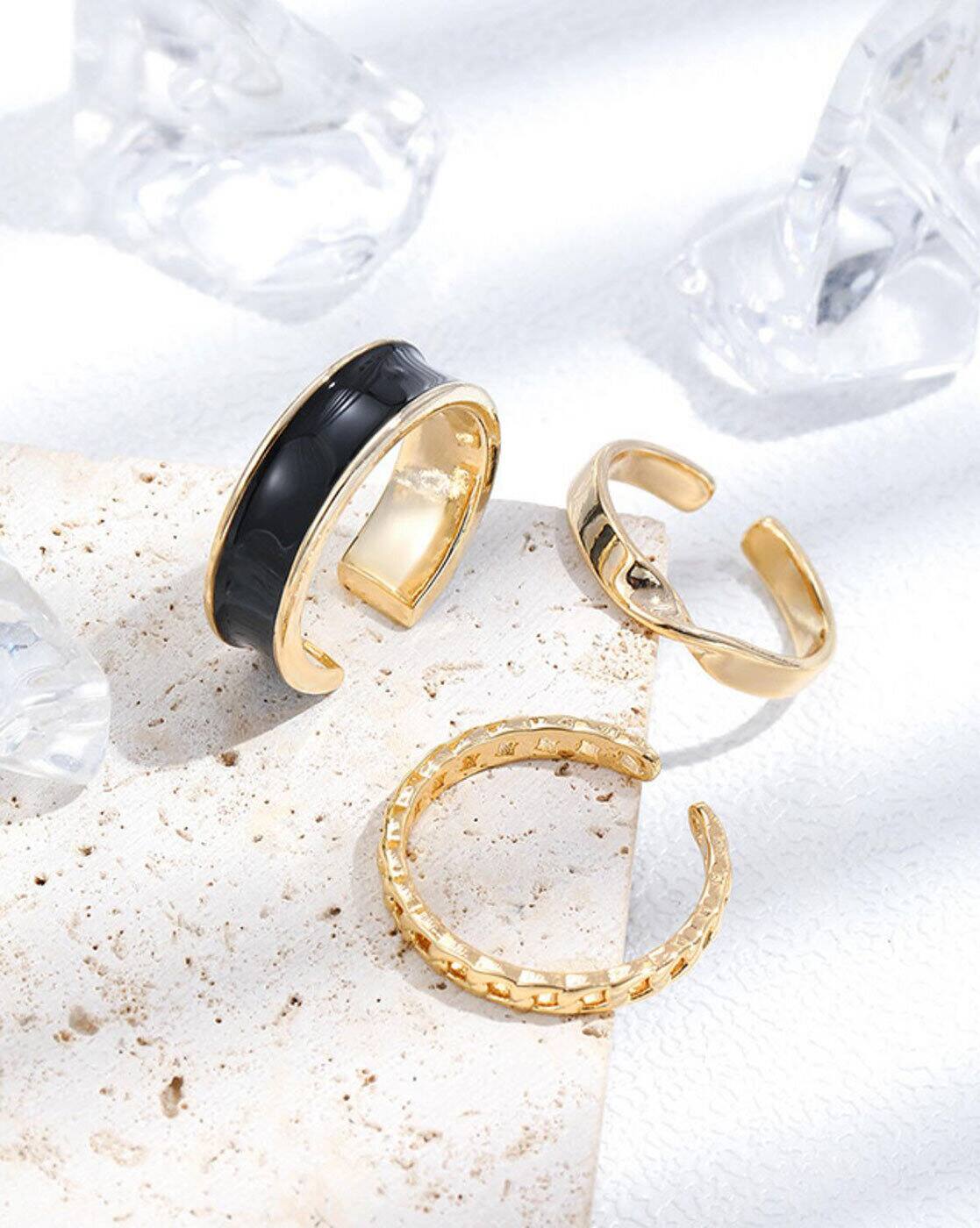 Buy Black Rings for Women by MYKI Online