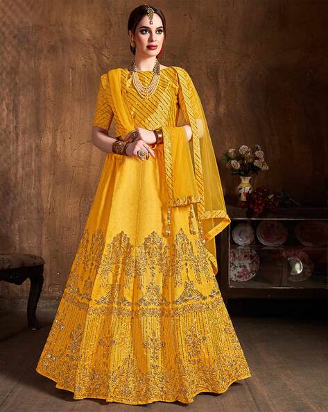 Buy Yellow Lehenga Choli for Women Designer Lehenga Choli Indian Wedding  Lengha Choli Net Embroidery Party Wear Lahangas Custom Size Lahanga Online  in India - Etsy