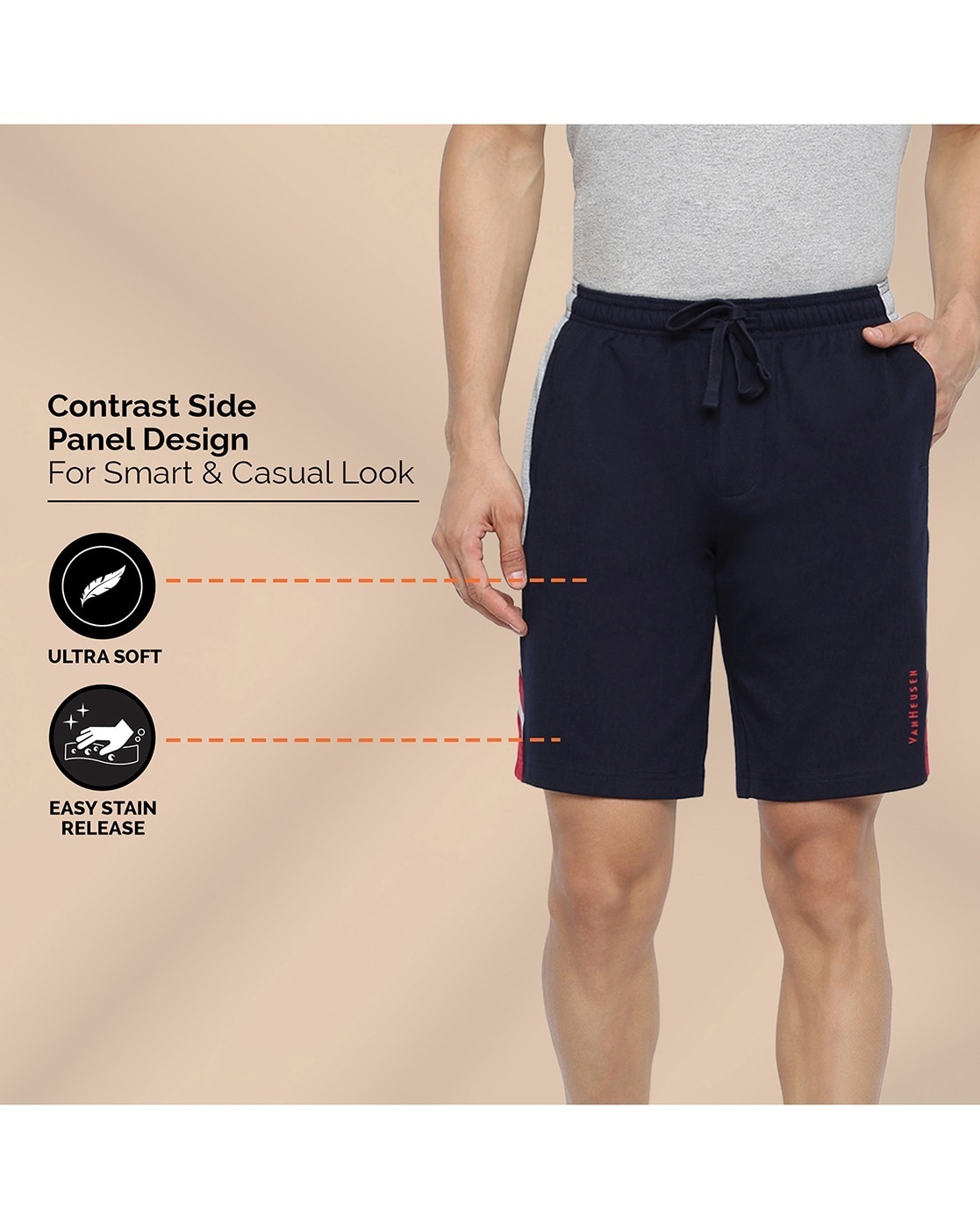 Buy Blue Shorts & 3/4ths for Men by VAN HEUSEN Online