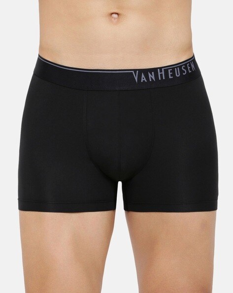 Buy Van Heusen Innerwear Black Regular Fit Trunks for Mens Online