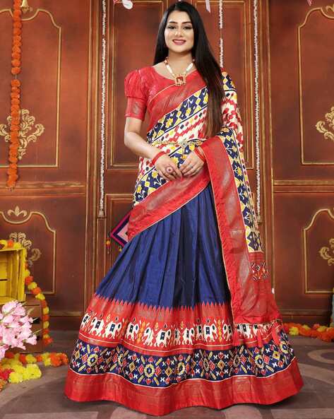 velvet lehenga with border embellished in golden work-19 - ShaadiWish