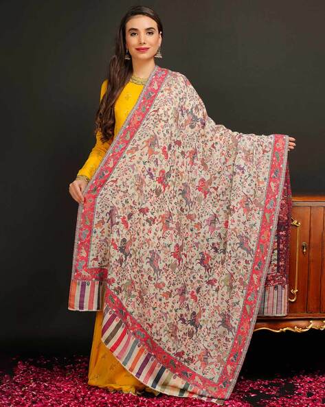 Floral Print Cashmere Shawl Price in India
