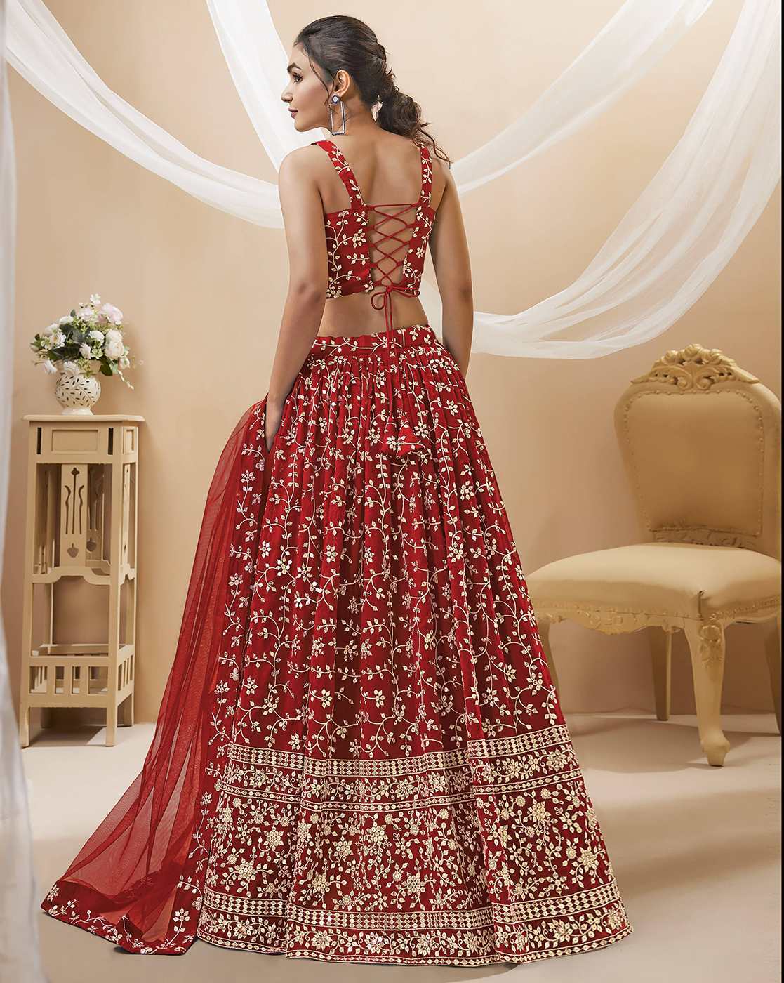 Gray Embellished Zreh Lehenga Set | Ridhima Bhasin – KYNAH