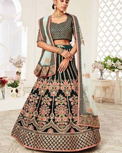 Buy Green Lehenga Choli Sets for Women by Fabpixel Online