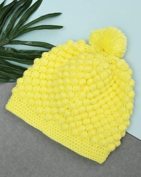 Knitted Beanie with Pom-Pom