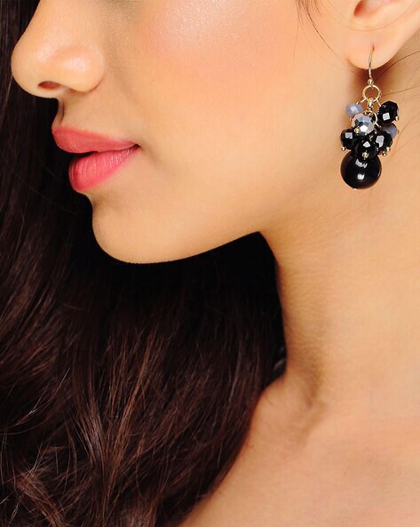 Buy Grey Pearl Long Zirconia Dangler Earrings for Women Online at Ajnaa  Jewels |391427