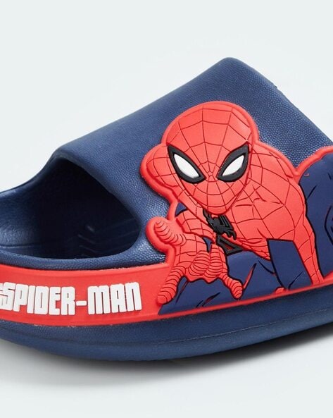 Boys Spider Man Pattern Slip On Slides