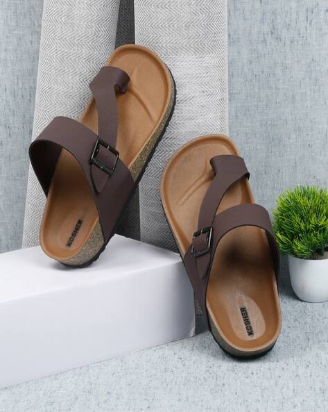 Kosher Men Toe-Ring Slip-On Sandals