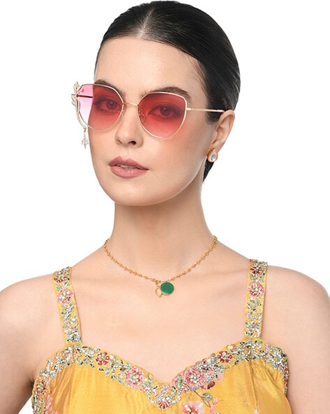 Buy Women Pink Heart Shaped Sunglasses Online at Best Prices in India -  JioMart.