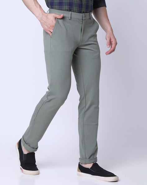 J.Hampstead Men's 45% Wool Checks Super 100's Unstitched Trouser Fabric  (Dark Green )