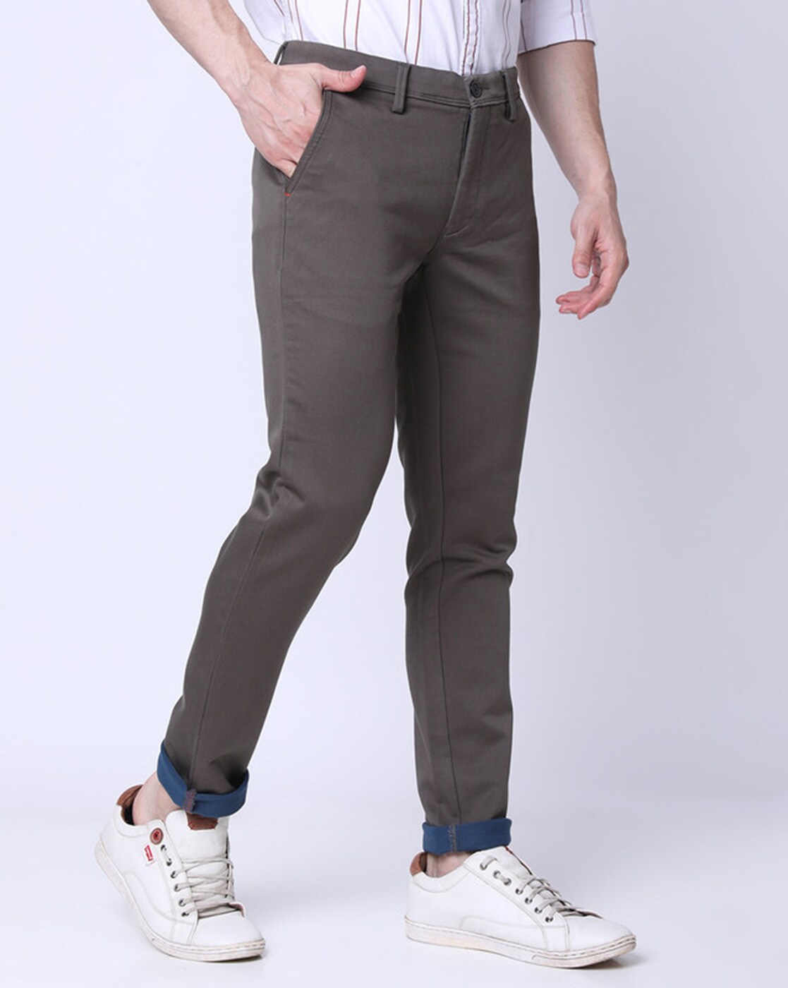 J Hampstead Grey Regular Fit Formal Trouser - Buy J Hampstead Grey Regular  Fit Formal Trouser online in India