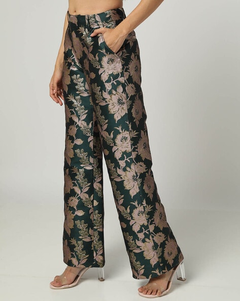 & Other Stories wide leg pants in black ditsy floral print | ASOS