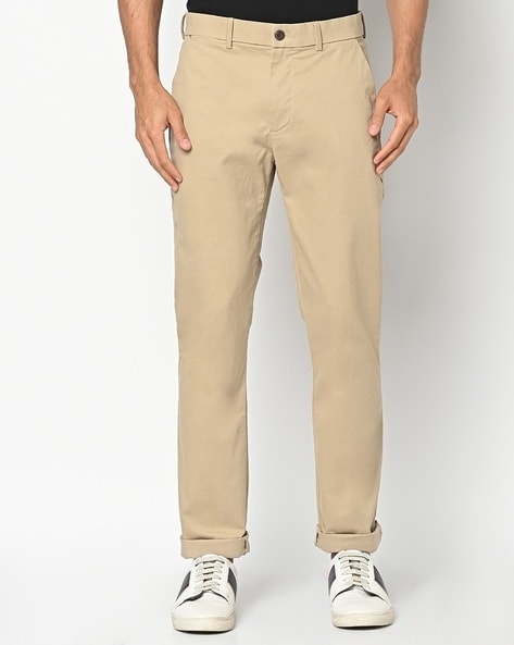 Skinny Fit Flat-Front Trousers