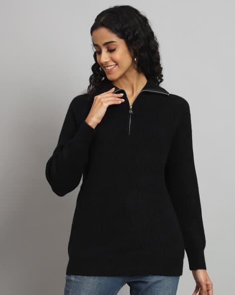 Buy Black Sweaters Cardigans for Women by Broowl Online