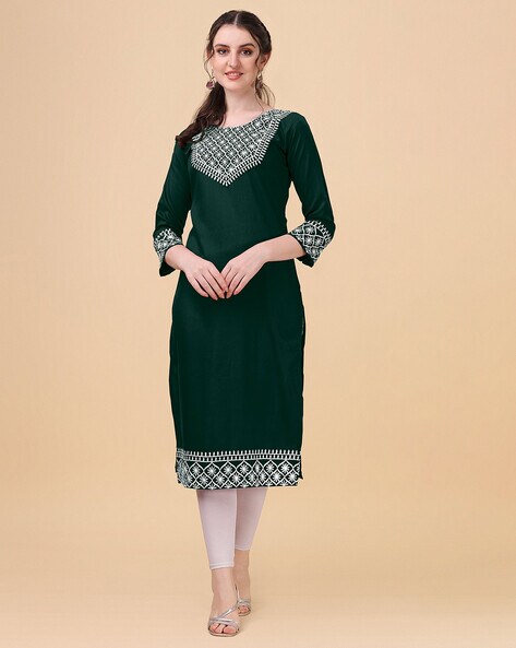 Buy Green Kurtis Tunics for Women by Raiyani Fashion Online