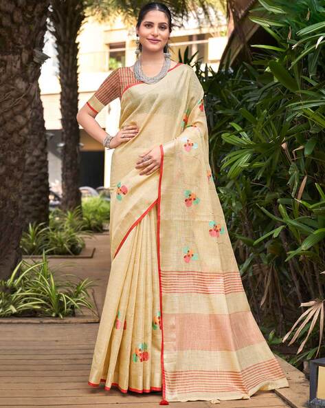 Cream Color Wedding Wear Saree Designs Shopping Online – Andaaz Fashion