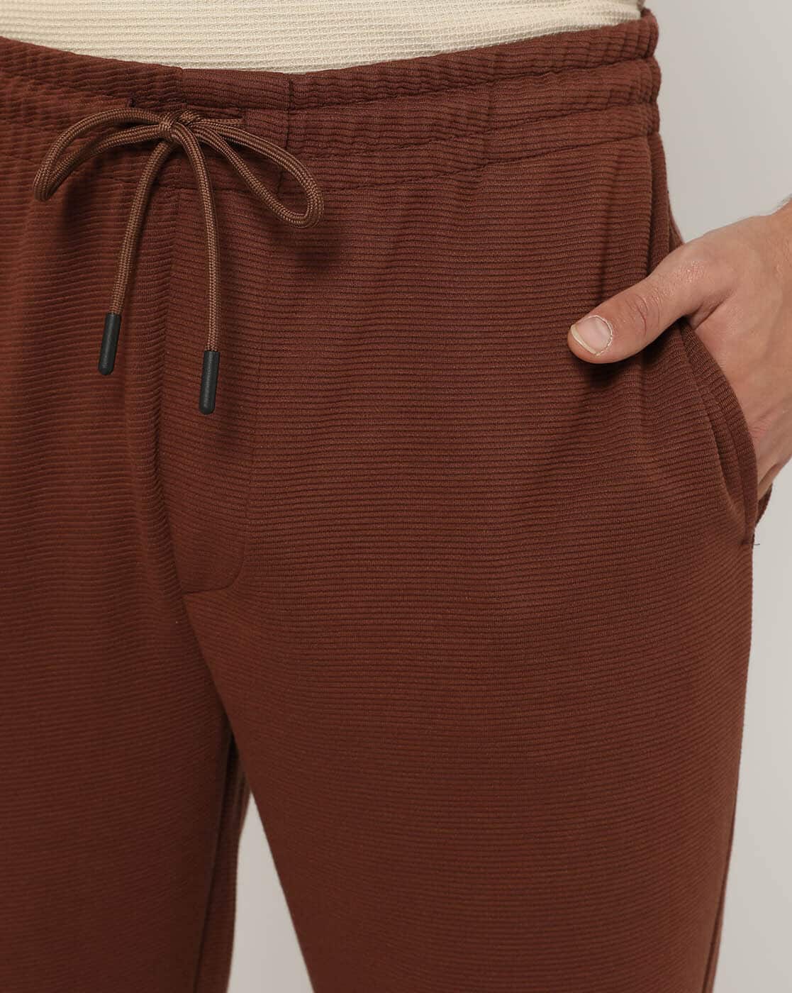 THE TOE Emirates Track Denim Pants brown