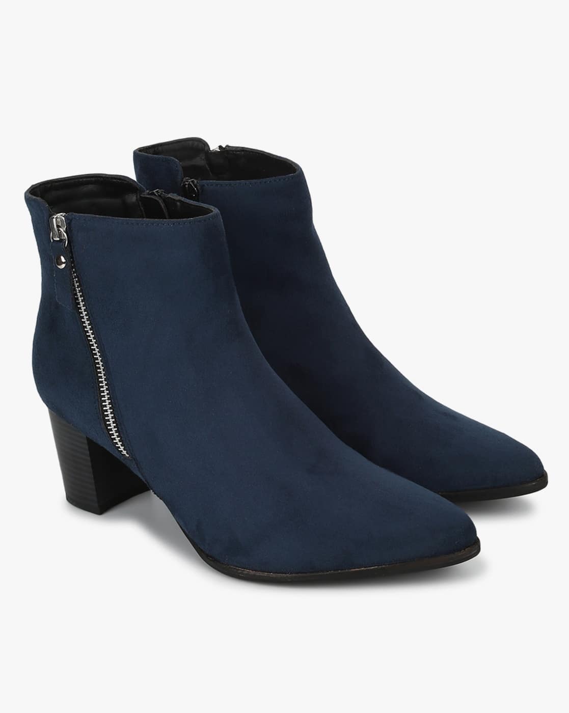 Women Ankle-Length Boots with Zip Closure