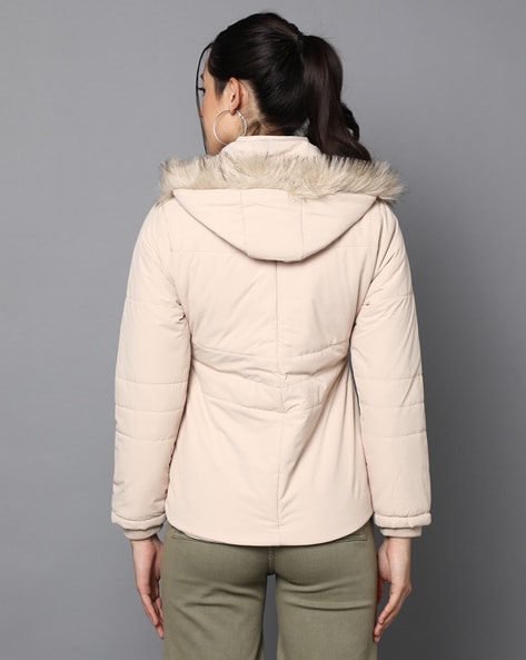 Parka regular fit beige