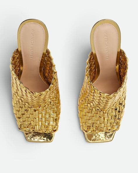 Buy Gold Heeled Sandals for Women by BOTTEGA VENETA Online