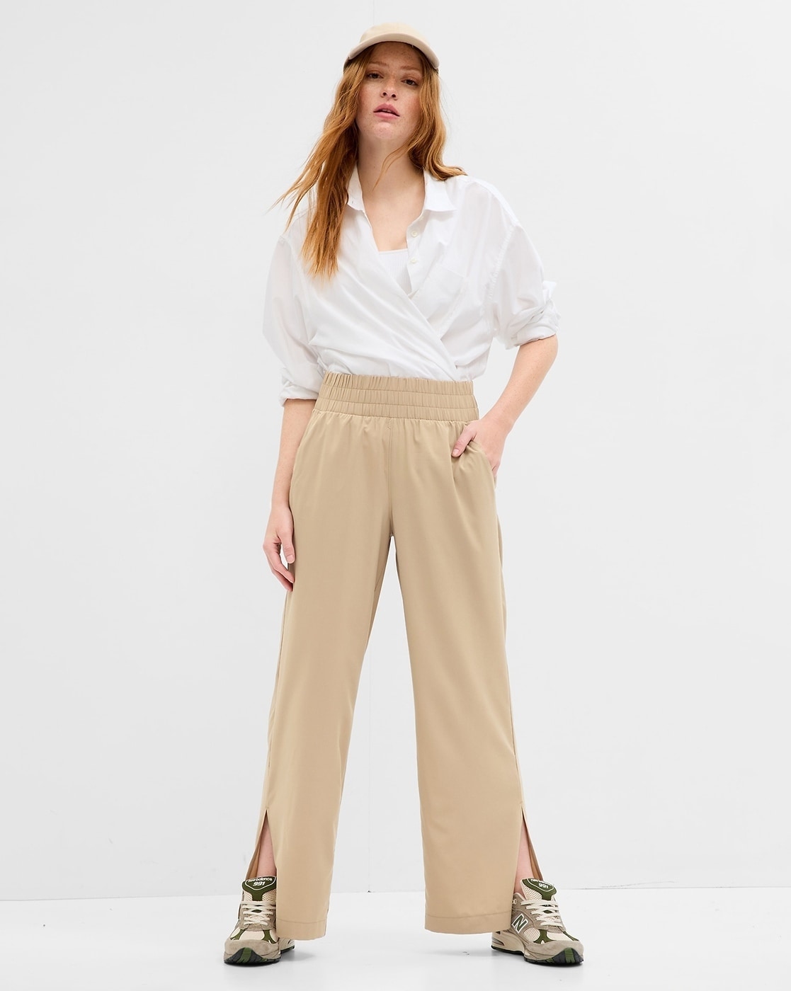 Simply Vera Wang Womens Straight Leg Ankle Pants Low Rise Beige