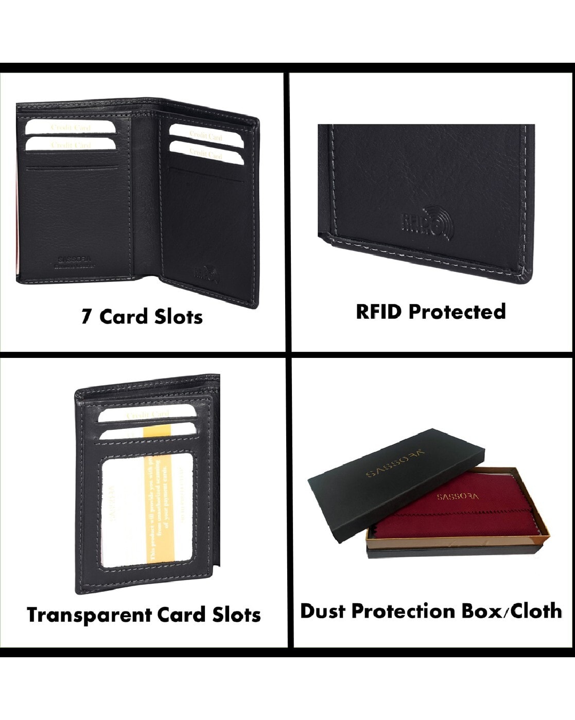 Buy Black Wallets for Men by Sassora Online