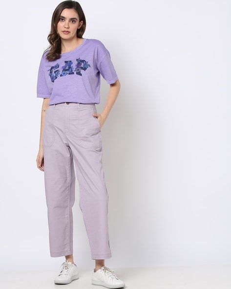 Buy Purple Trousers & Pants for Women by GAP Online