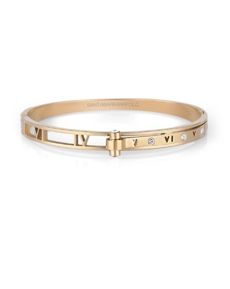 Buy Yellow Gold Toned Bracelets Bangles for Women by Santa