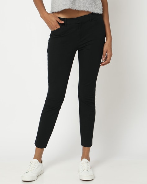 Women's Skinny Ankle Pull-On Jeans With Slit Back Print — L and L Stuff