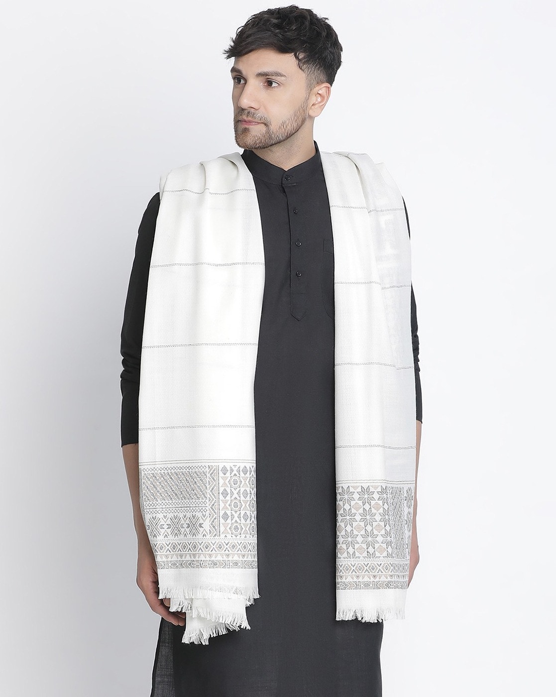 Mens white clearance shawl