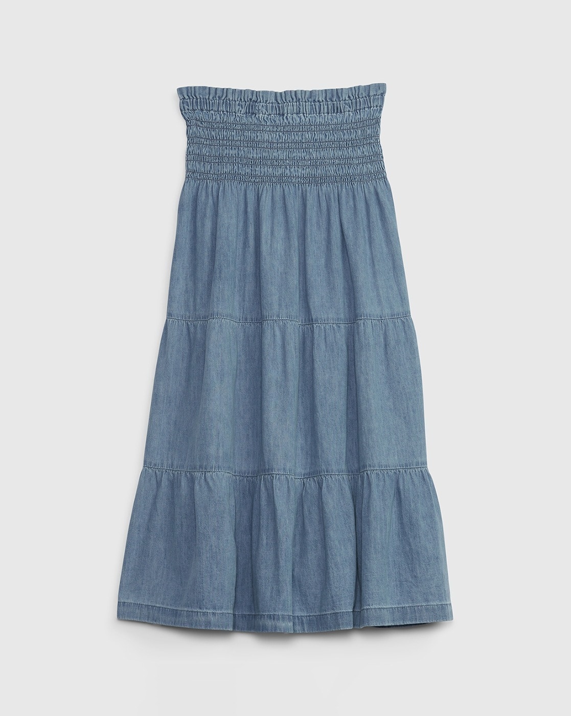 Tiered Maxi Denim Skirt by Maya's – The Mimi Boutique