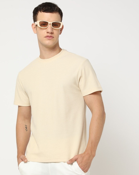 Men Regular Fit Crew-Neck T-Shirt