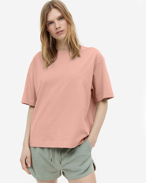 Women Oversized Fit Crew-Neck T-Shirt