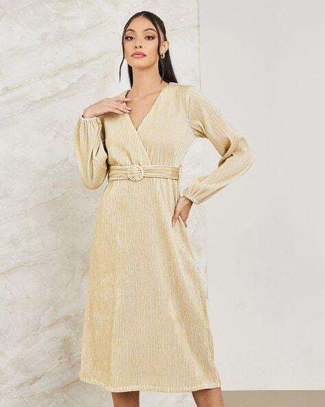 Gold wrap outlet dresses