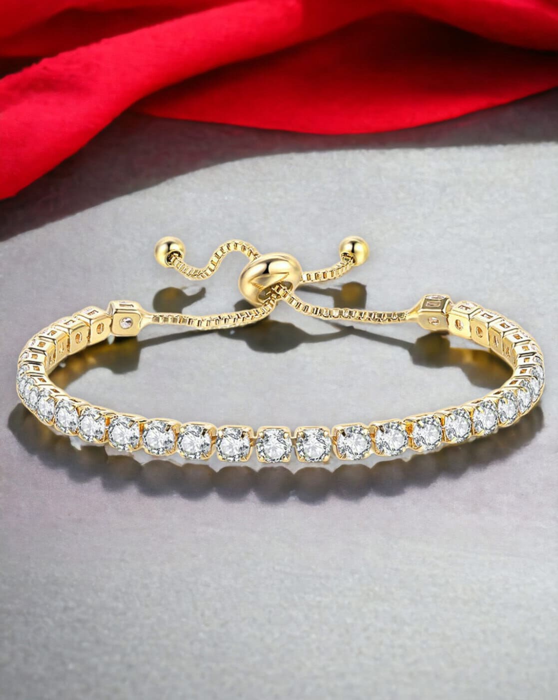 Gold plated on sale diamond bracelet