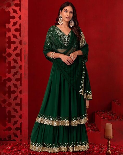 Buy Green Lehenga Choli Sets for Women by Fabpixel Online