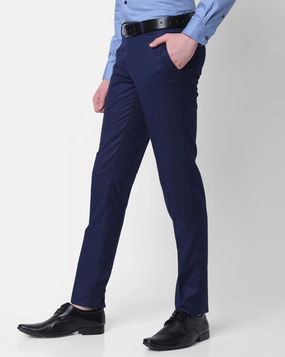 J.Hampstead by Siyaram's Light Grey Broad Black Checks Poly Viscose Trouser  or 3 Piece Suit