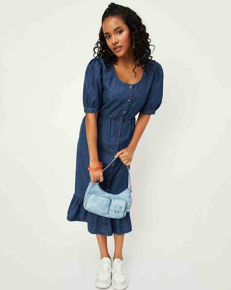 Buy Blue Dresses for Women by Buda Jeans Co Online | Ajio.com