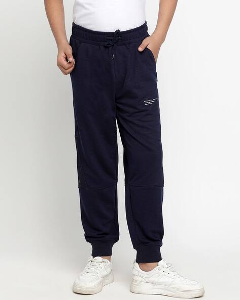 LI'L TOMATOES Boys Typographic Print Joggers with Insert Pockets