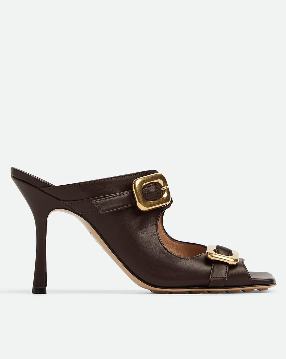 Buy BOTTEGA VENETA Stretch Buckle Heeled Mule Sandals