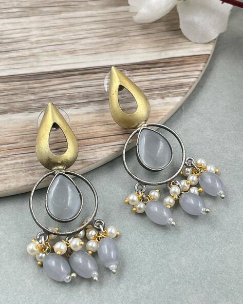 Details 184+ gray stone earrings latest