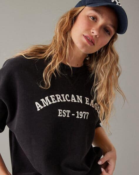 Printed Sweatshirt American Eagle Sweatshirt Womens Leopard Print