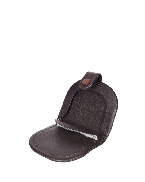 Men's Horseshoe Leather Coin Holder | The Savino | 25 Year Warranty