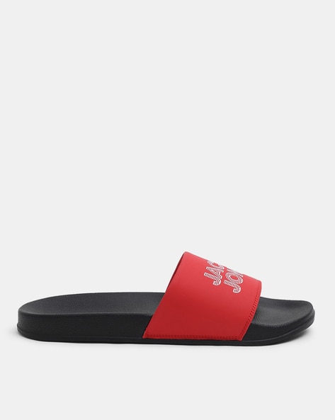 Men Brand Print Slides