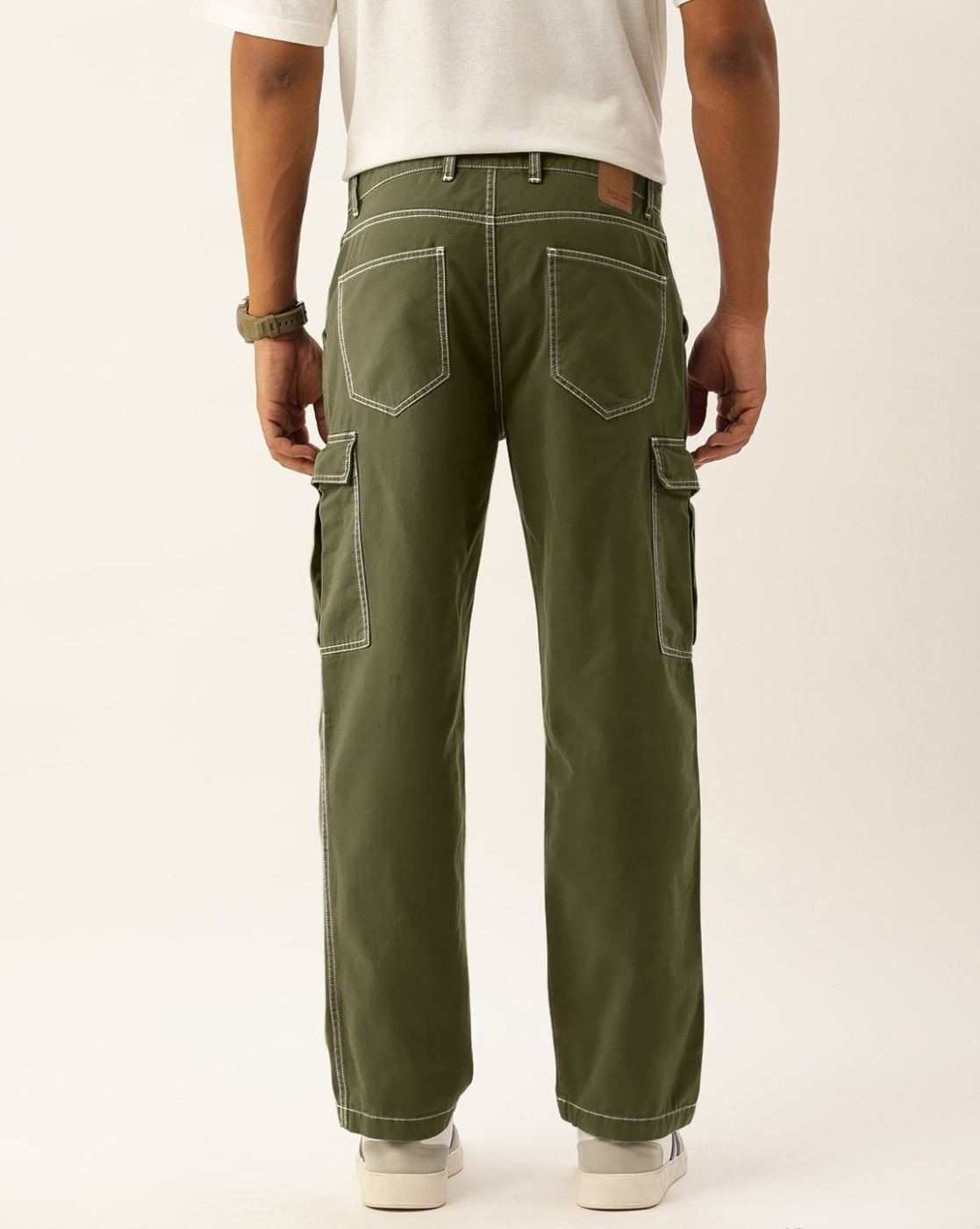 Youth Cargo Pants|men's Cotton Cargo Pants - Vintage Khaki Streetwear With  Zipper Fly