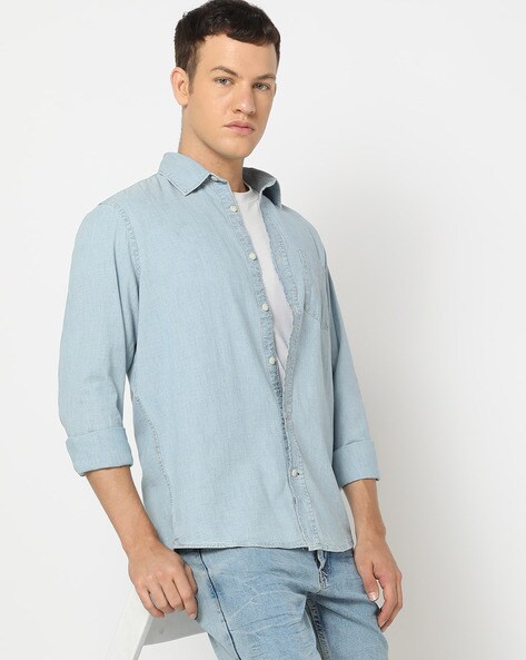 Gap mens deals chambray shirt